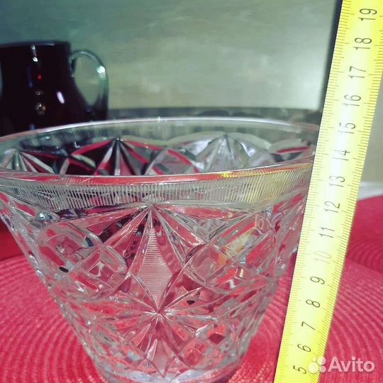 Большая хрустальная ваза, конфетница- салатник