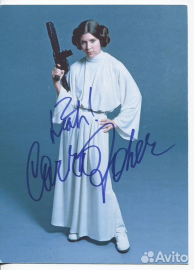 Автограф: Кэрри Фишер. Звёздные войны. Редкость