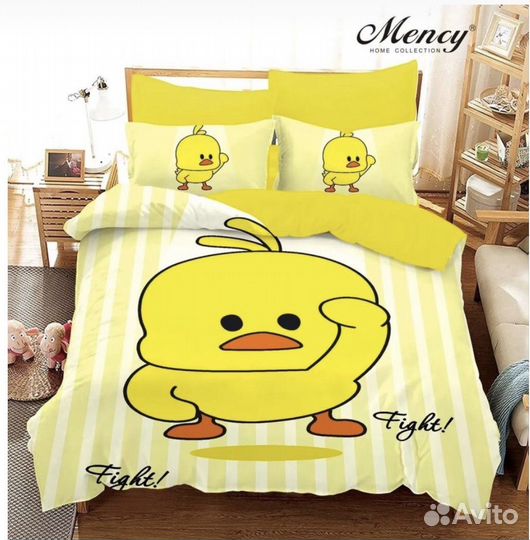 Белье постельное Детское mency 1,5 разные принты