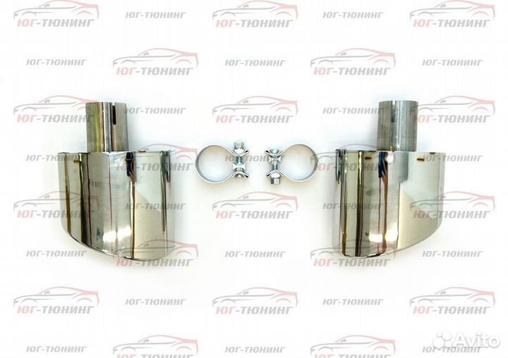 Насадки на выхлоп Audi A5 F5 стиль RS5 хром