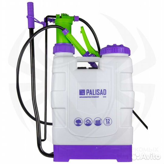 Опрыскиватель ранцевый с насосом и шлангом 12л