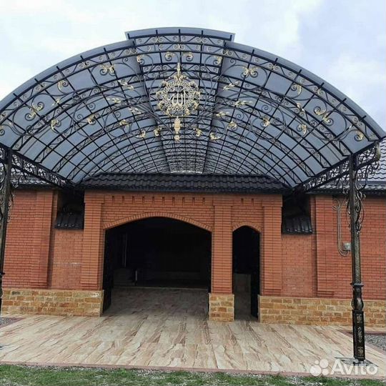 Козырьки навесы кованые