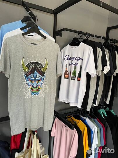 Шелкография оптовая печать на футболках, текстиле