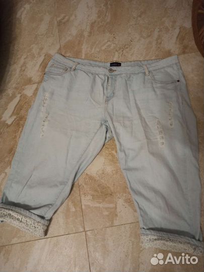 Бриджи джинсовые