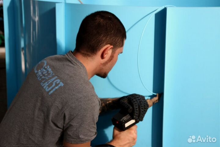 Купель квадратная с установкой 2000х1500х1000мм