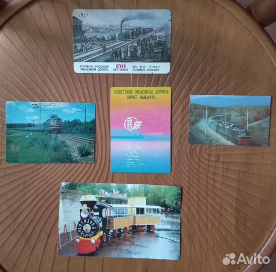 Календарики в основ. СССР (спорт,ж/д,пресса,рыбки)