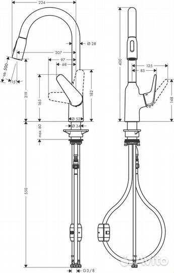 Смеситель для кухни Hansgrohe Focus M42 7180000