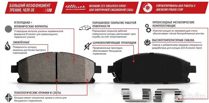 Powerstop Колодки тормозные задние Porsche