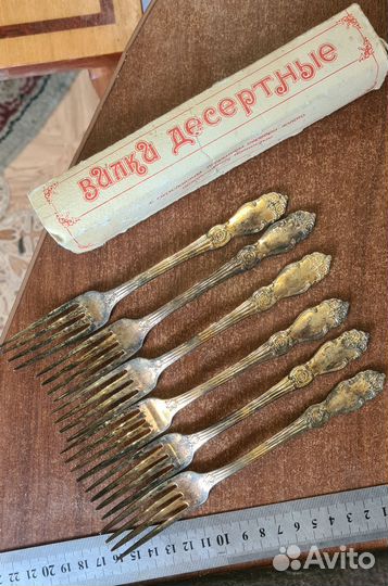 Вилки десертые. Покрыты Серебро Золото. СССР