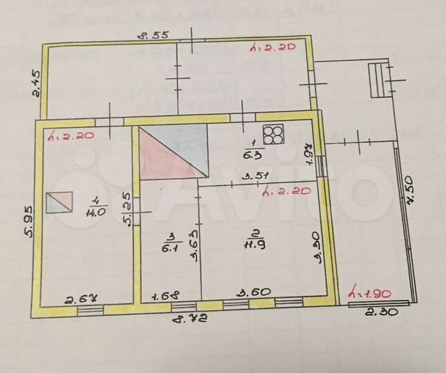 Дача 73 м² на участке 100 сот.