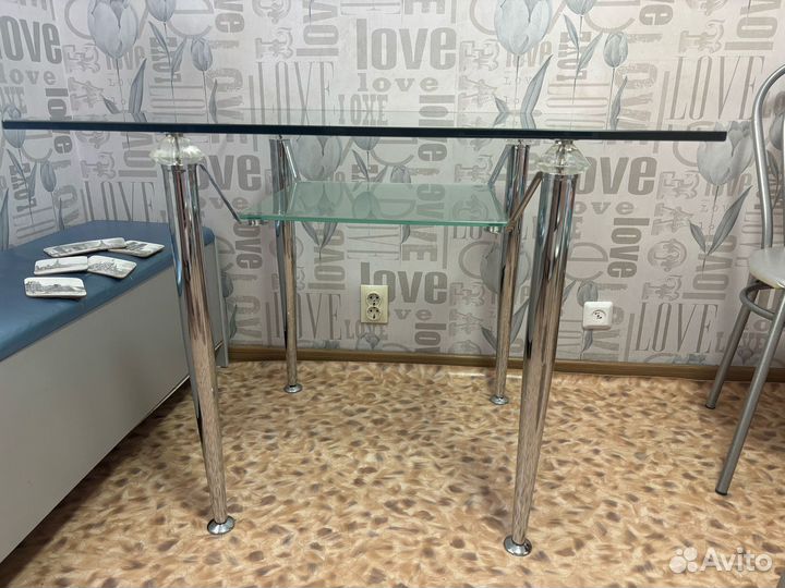 Кухонный стол стеклянный бу