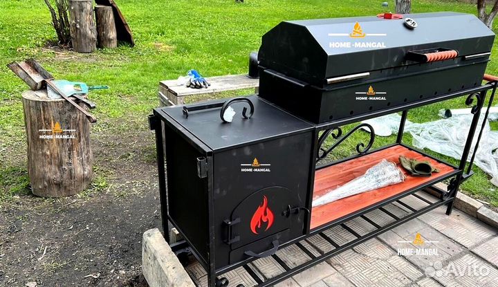 Гриль мангал барбекю с печью