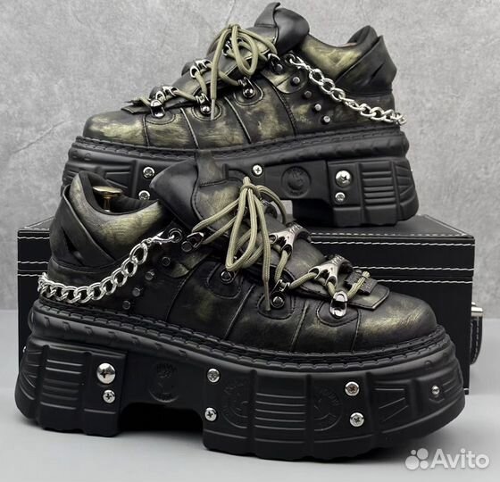 New Rock Tank Boots Military Boom