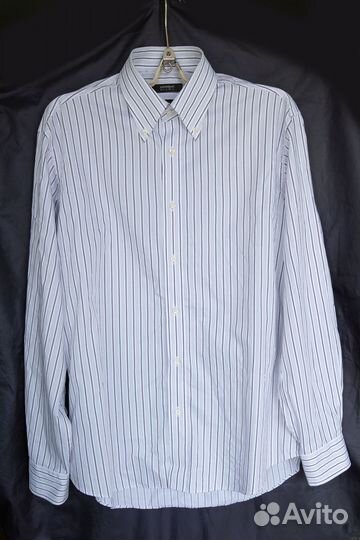 Рубашка мужская классическая в полоску, размер L