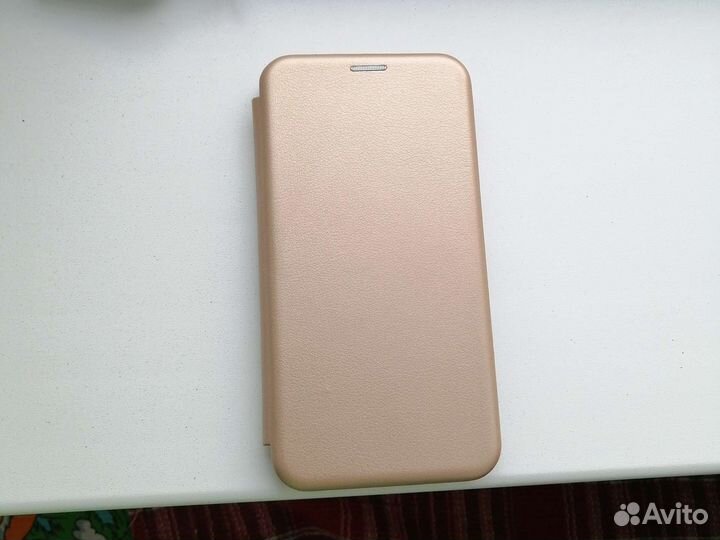 Чехол-книжка на телефон Huawei y7 2019 золотистый