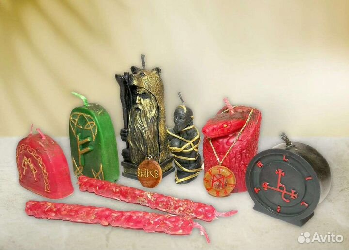 Языческий старославянский амулет Велеса со свечой