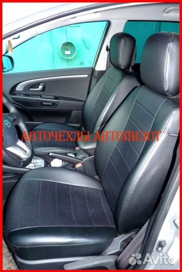 Чехлы Автопилот Kia Ceed 1 из экокожи чёрные Класс