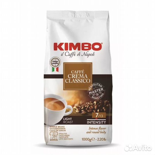 Кофе Kimbo Dolce Crema жареный в зернах 1 кг