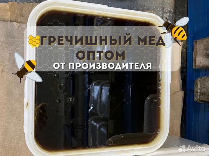 Свежий гречишный мёд оптом