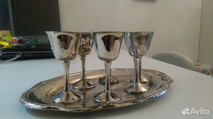 Коньячный набор: поднос и 6 рюмок