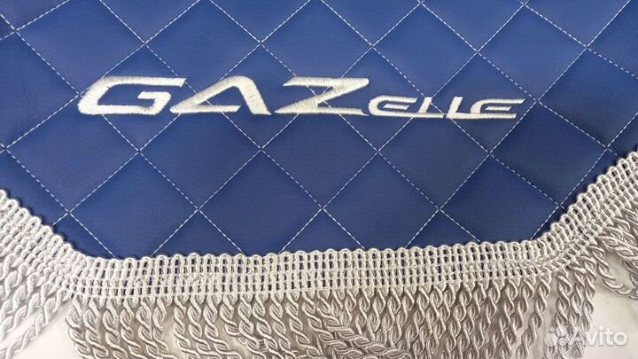 Ламбрекены Gazelle синяя экокожа