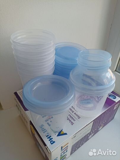Контейнеры для хранения грудного молока 9 штук