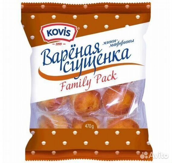 Мини-маффины Kovis Варёная сгущёнка 470 г