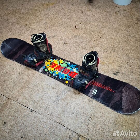 Сноуборд 163, ботинки 44, крепления