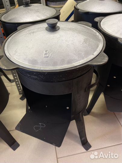 Комплект 8 л казан печь шумовка
