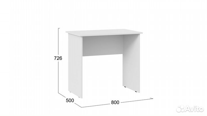 Стол письменный тип 14 (800) Белый