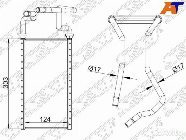 Радиатор отопителя салона toyota land cruiser 2