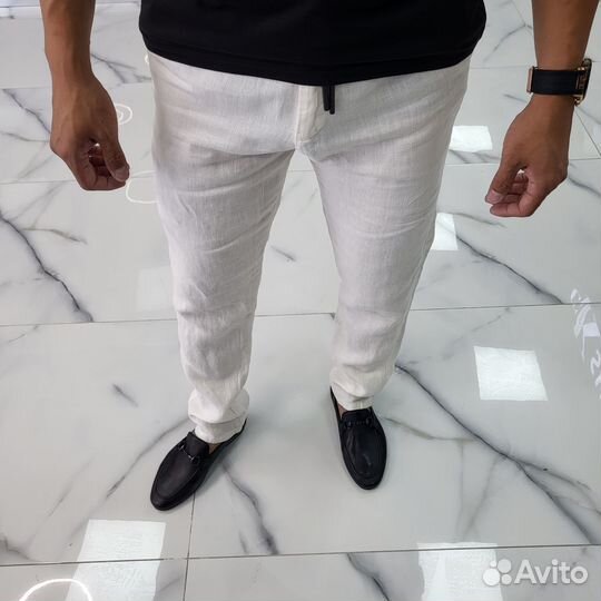 Брюки мужские (льняные, лен)