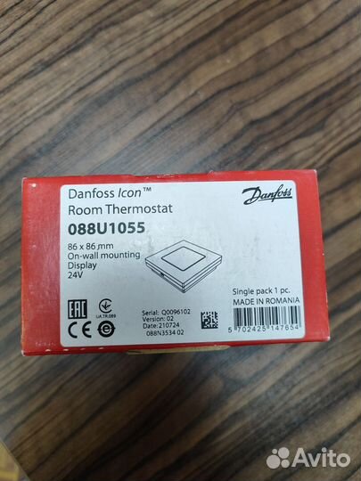 Сенсорный Комнатный термостат 230 В, Danfoss