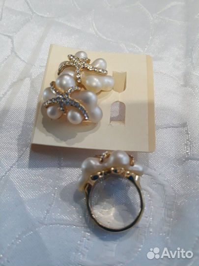 Кольцо и серьги
