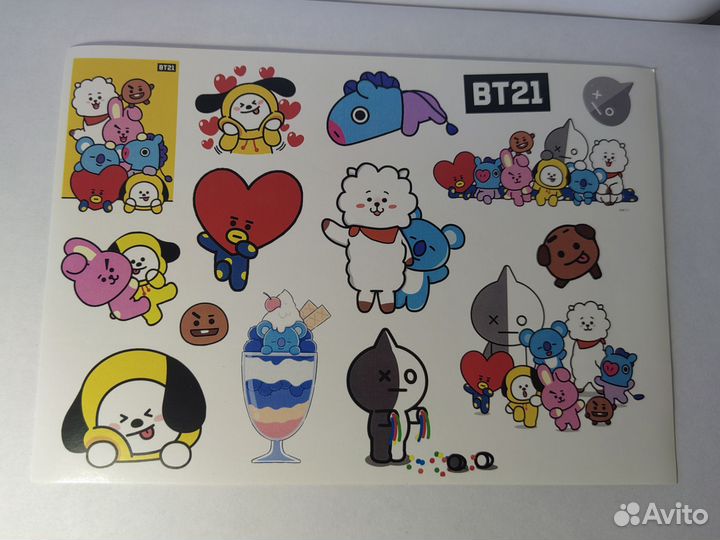 Наклейки с K-pop группами (BTS, Black Pink, TXT)