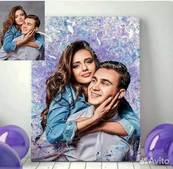 Портрет по фото, картина на холсте