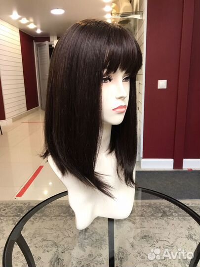 Натуральный парик с имитацией кожи головы на шёлке