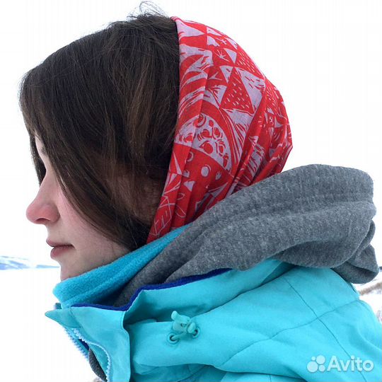 Бандана-бафф орнамент сине-зеленый 926