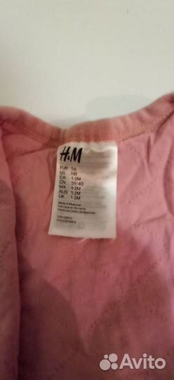 Комбинезон утеплённый нательный H&M 56р