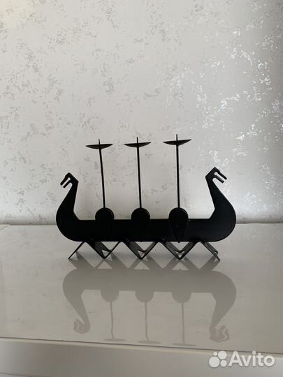 Подсвечник СССР «Ладья» Винтаж металл