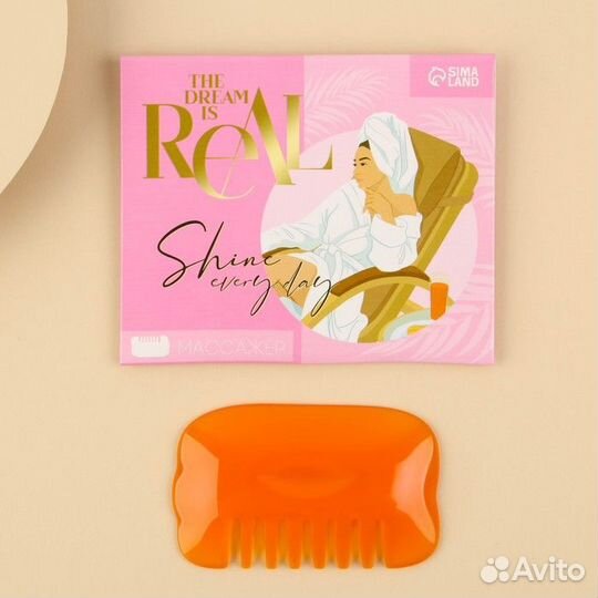 Гуаша скребок с расческой 