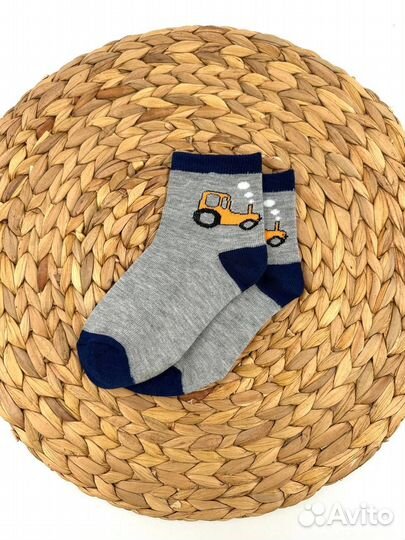 Носки детские с машинками набор 5 шт
