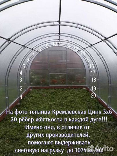Теплица с двойной дугой