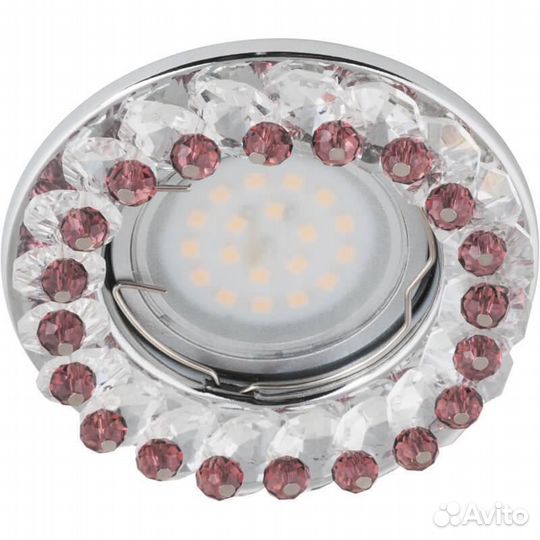 Светильник встраиваемый металлический и стеклянный