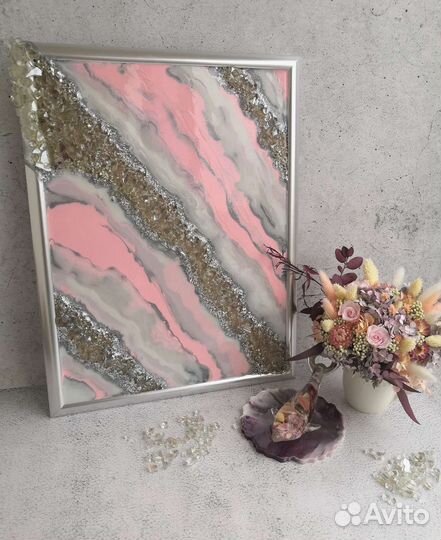 Эпоксидная смола картина интерьер подарок