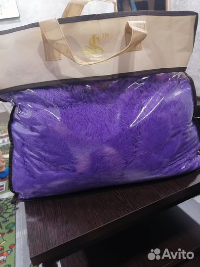 Плед пушистый травка. размер 200.220