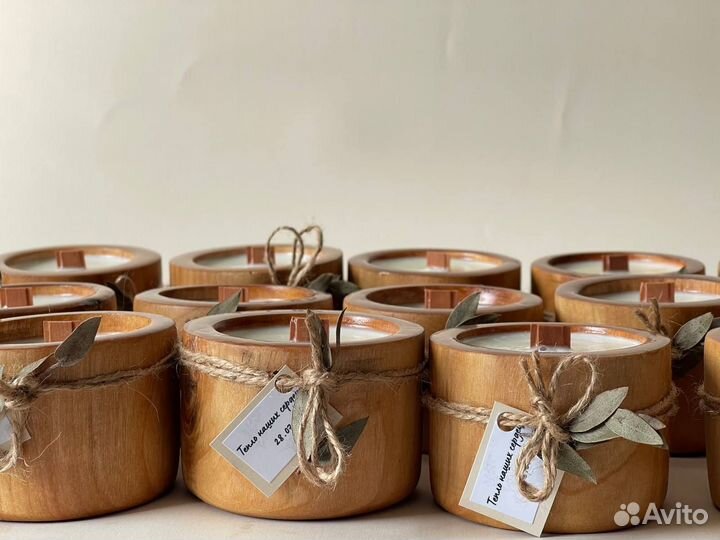 Ароматизированные свечи в дереве