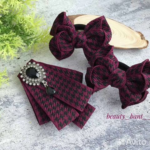 Галстук для девочки, комплект в школу