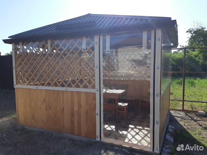 Мягкие окна для беседки