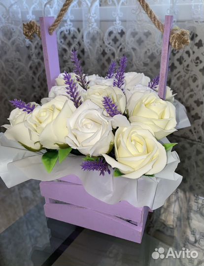 Букет из мыльных роз